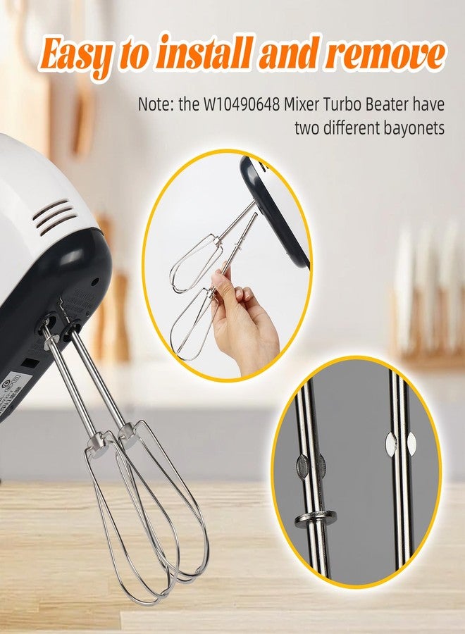 AUGHOA Hand Mixer Beaters for Kitchenaid, W10490648 Beaters Attachments Compatible with KitchenAid Hand Mixer KHM2B AP5644233 PS4082859 - Image 5